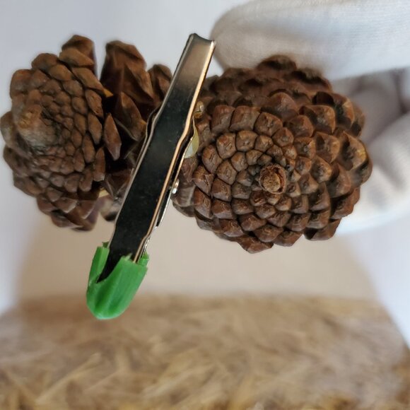 Natural Unscented Wooded Pinecone Clip Ornaments – Holiday Décor – Set of (2) - Picture 5 of 6